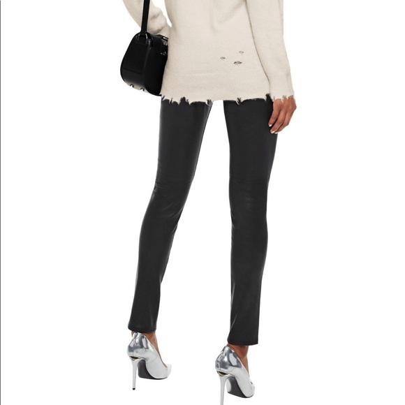 NWT | IRO | LEATHER PANTS BLACK | SIZE 2 / FR 36 - Picture 2 of 5